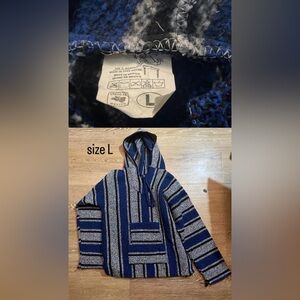 black/blue/grey drugrug hoodie